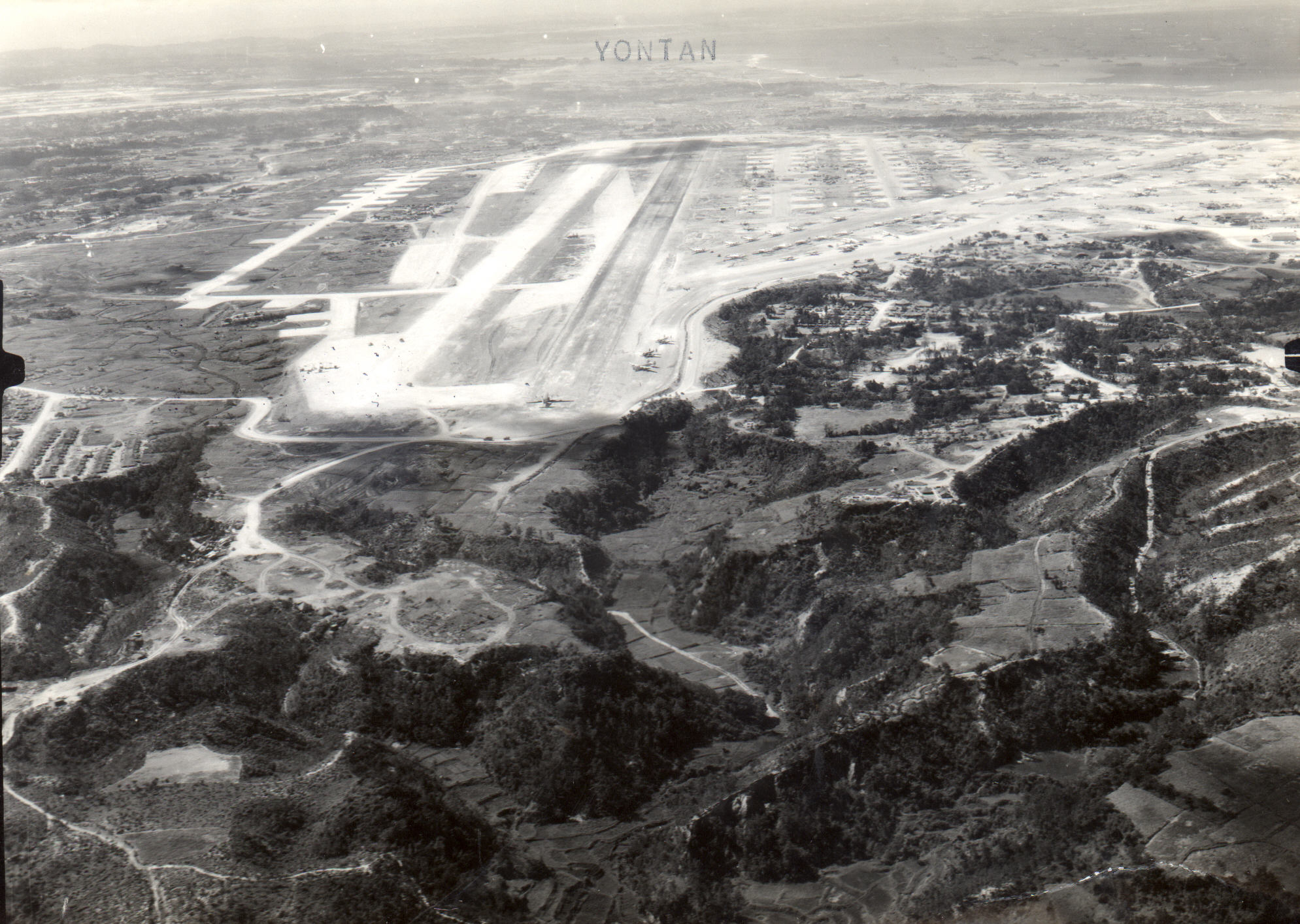 Aerial view of Yontan Airfield on Okinawa